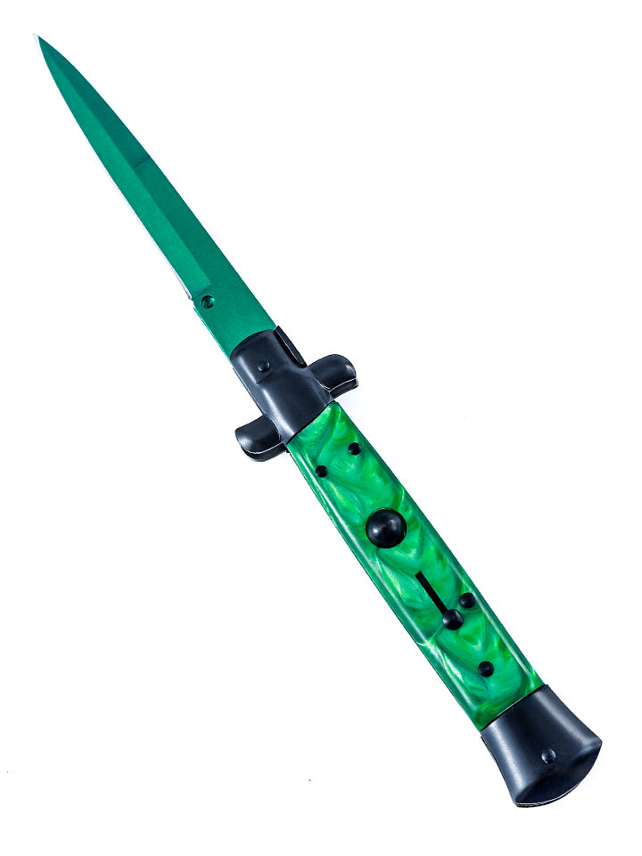 Gamma Doppler Emerald Stiletto Knife – Mini Katana