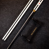 White Grass Cutter Sword with Stand and Scabbard