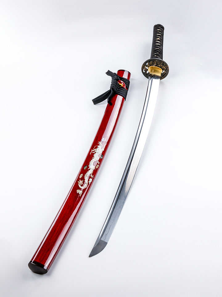 真打　KATANA 不知火　15p プラグ済み Blood Dragon Katana (1060 Carbon Steel) – Mini Katana