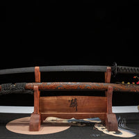 Blackfire Dragon Katana on Stand