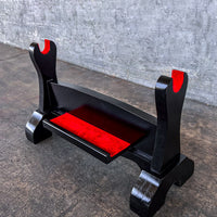 Black and Red Velvet Katana Stand