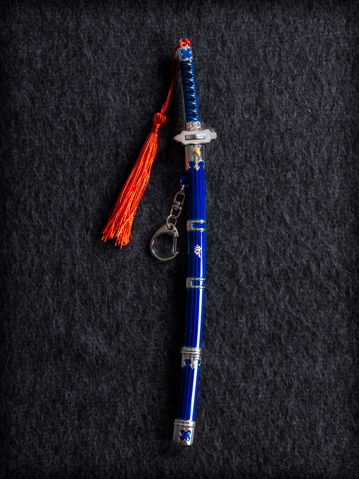 Mini Blue Exorcist Katana Keychain + Stand – Mini Katana