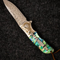 Tempest Damascus Blade Open