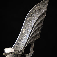 Silverwing Damascus Knife Blade