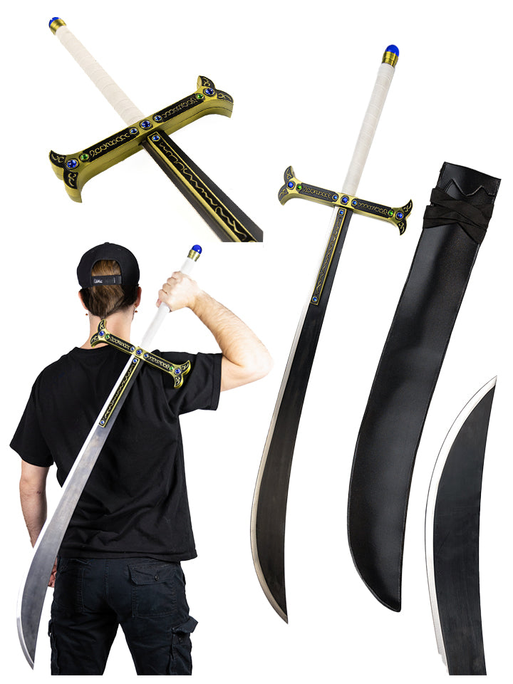 Mihawk Weapon Yoru Black Blade Anime Sword Blunt Metal Replica
