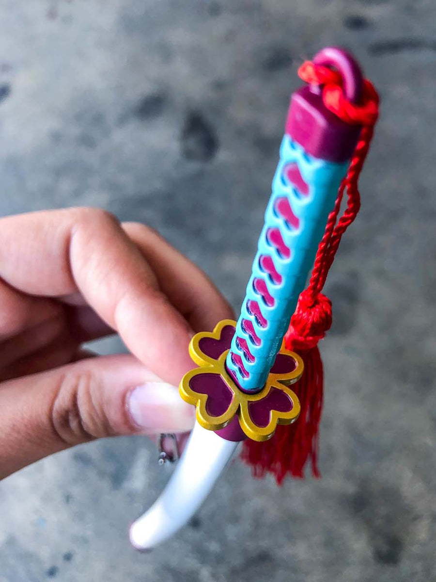 Mini Mitsuri's Nichirin Katana Keychain + Stand – Mini Katana