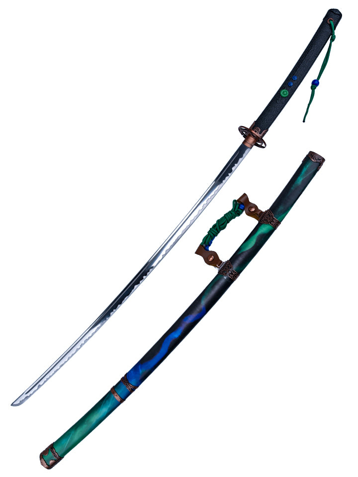 Aurora Omen Great Katana Green Dull From Ghost of Yotei Collection