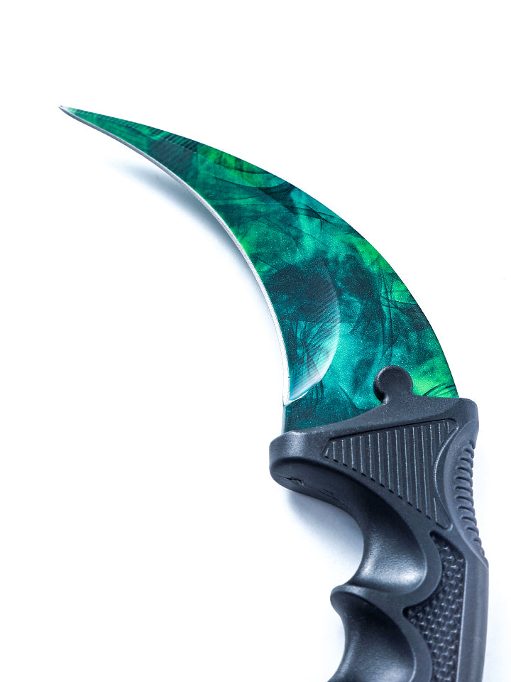 Gamma Doppler Emerald Karambit Knife – Mini Katana