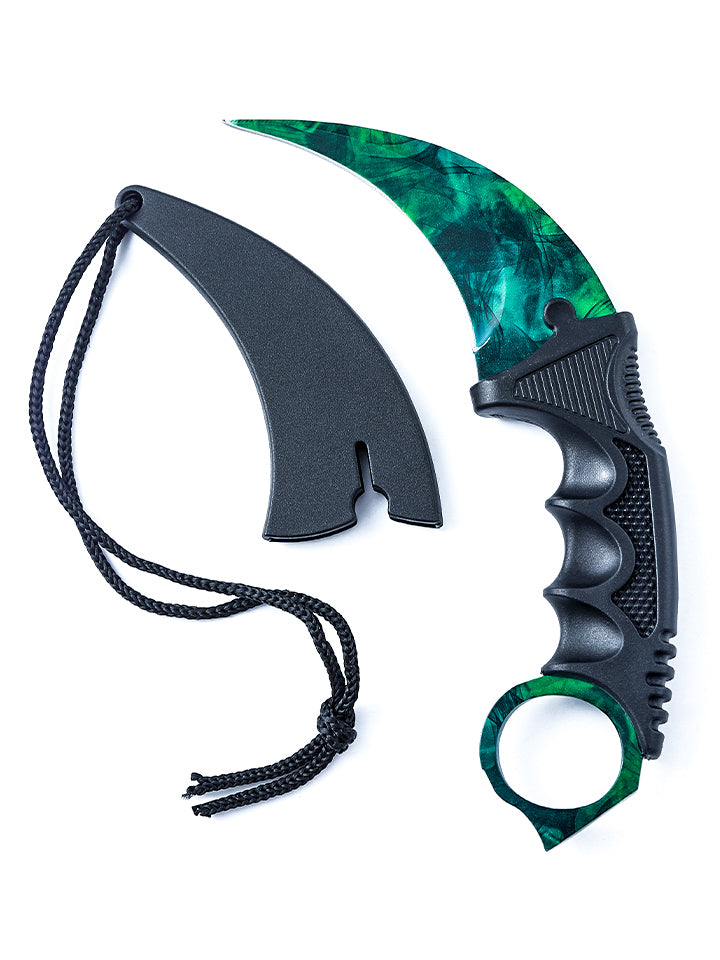 Gamma Doppler Emerald Karambit Knife – Mini Katana