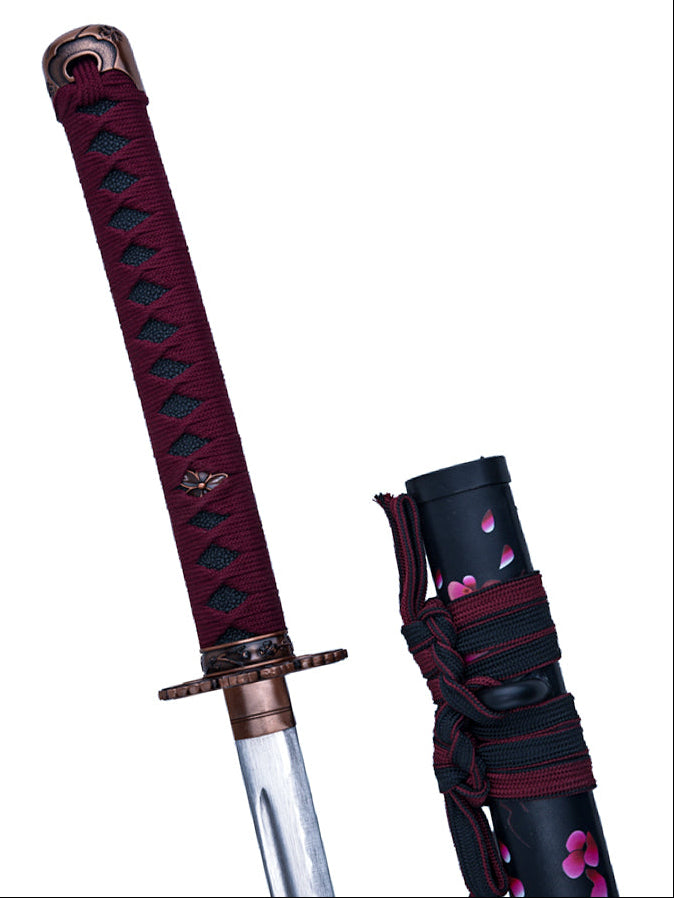 Aurora Omen Great Katana Red Metal Display