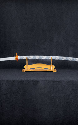 Battle-Ready Rengoku Katana on Stand