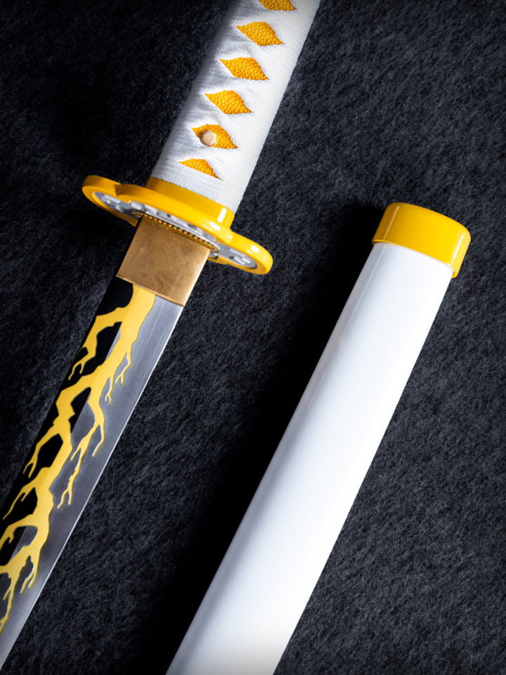 katana de Zenitsu Agatsuma demon slayer acero katana de Zenitsu Agatsuma demon slayer acero