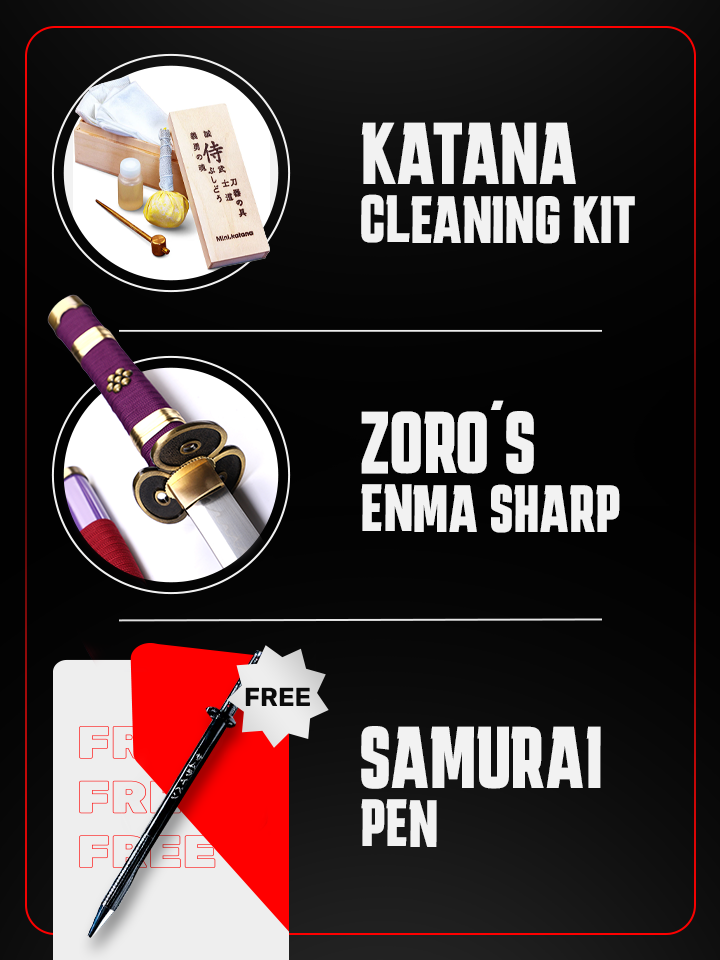 Zoro's Enma Purple Katana SHARP & Katana Cleaning Kit + FREE