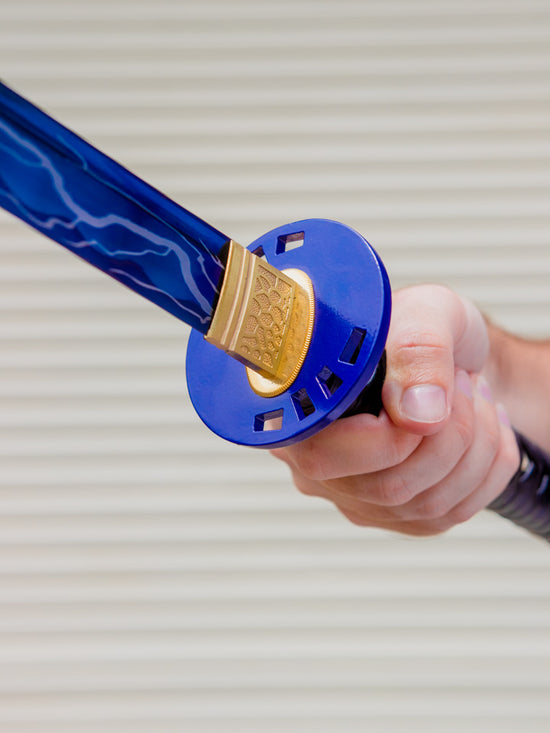 Fantasy Katana Sword Series Blue Lightning Katana (1060 Carbon Steel) Mini Katana