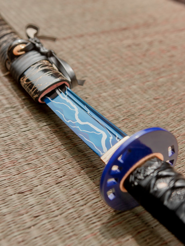 Fantasy Katana Sword Series: Blue Lightning Katana (1060 Carbon Steel ...