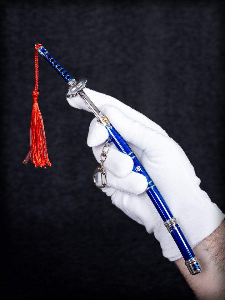 Mini Blue Exorcist Katana Keychain + Stand – Mini Katana
