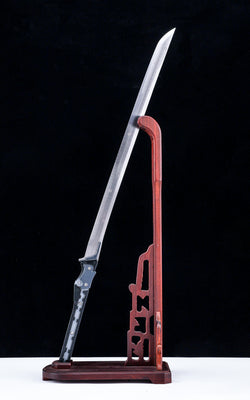 Raiden's Sword (SHARP) Full Tang on Stand