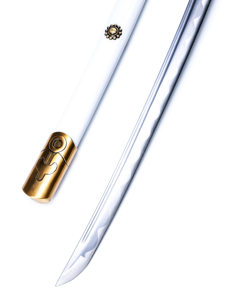 Battle-Ready Ame No Habakiri Sharpened Full Tang With Leather Saya