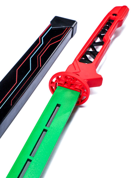 Cyberpunk Neon Katana (Green x Pink) (SHARP) – Mini Katana