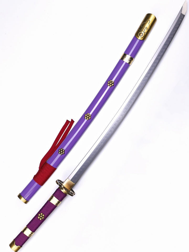 Battle-Ready Purple Enma Katana (1095 Carbon Steel) – Mini Katana