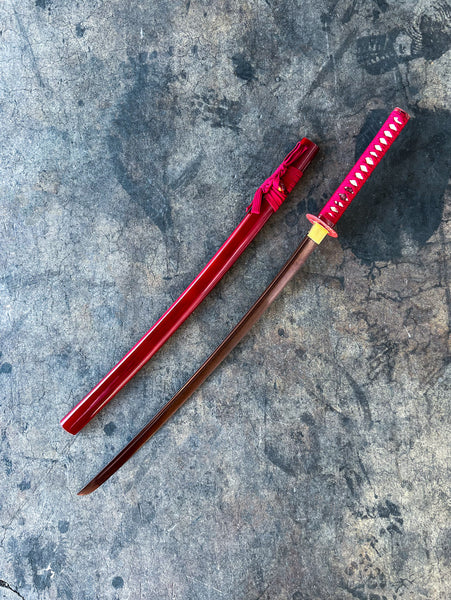 Rippepr Blades \"Katana Blade\" レッド 30インチ Red Katana | Handmade Japanese Katana Sword With Blood Red