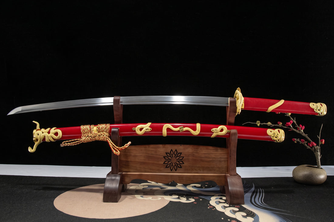 Golden Snake Katana Red