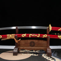 Golden Snake Katana Red