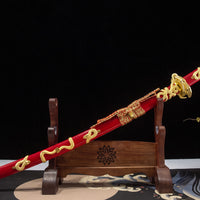 Golden Snake Katana Red in Saya