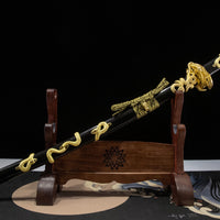 Golden Snake Katana Black