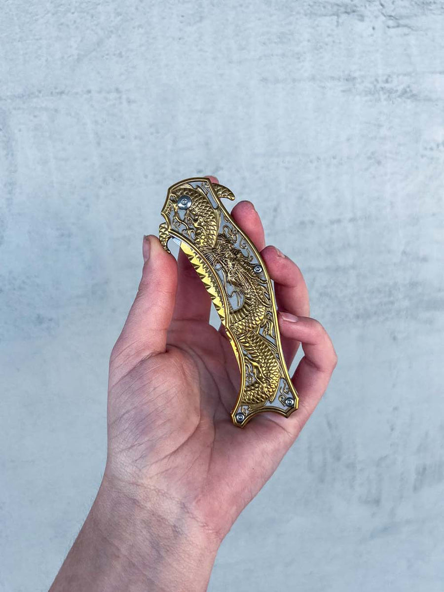 Curved Dragon Pocket Knife