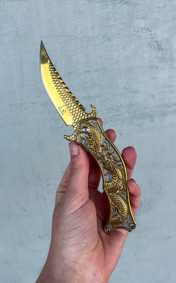 Curved Dragon Pocket Knife