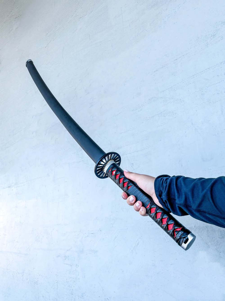 QINXIJIANZHUANG Katana Sword Real Red Blade 1095+1060 Folded Steel Practice  Katana Sasuke Training Anime Cold Tanjiro Demon Slayer in Kuwait | Whizz  Swords