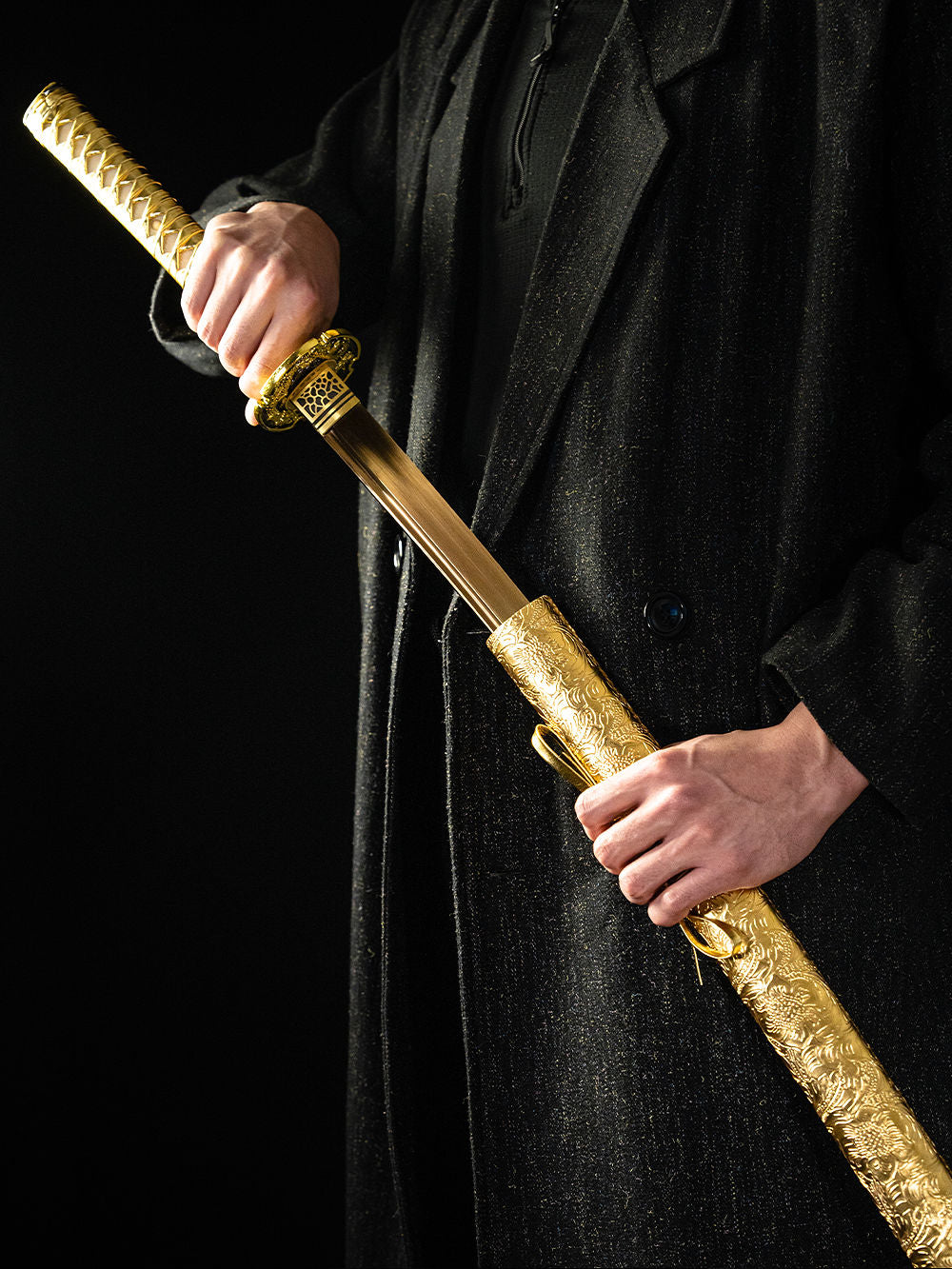 Gold Dragon Katana (1060 Carbon Steel)